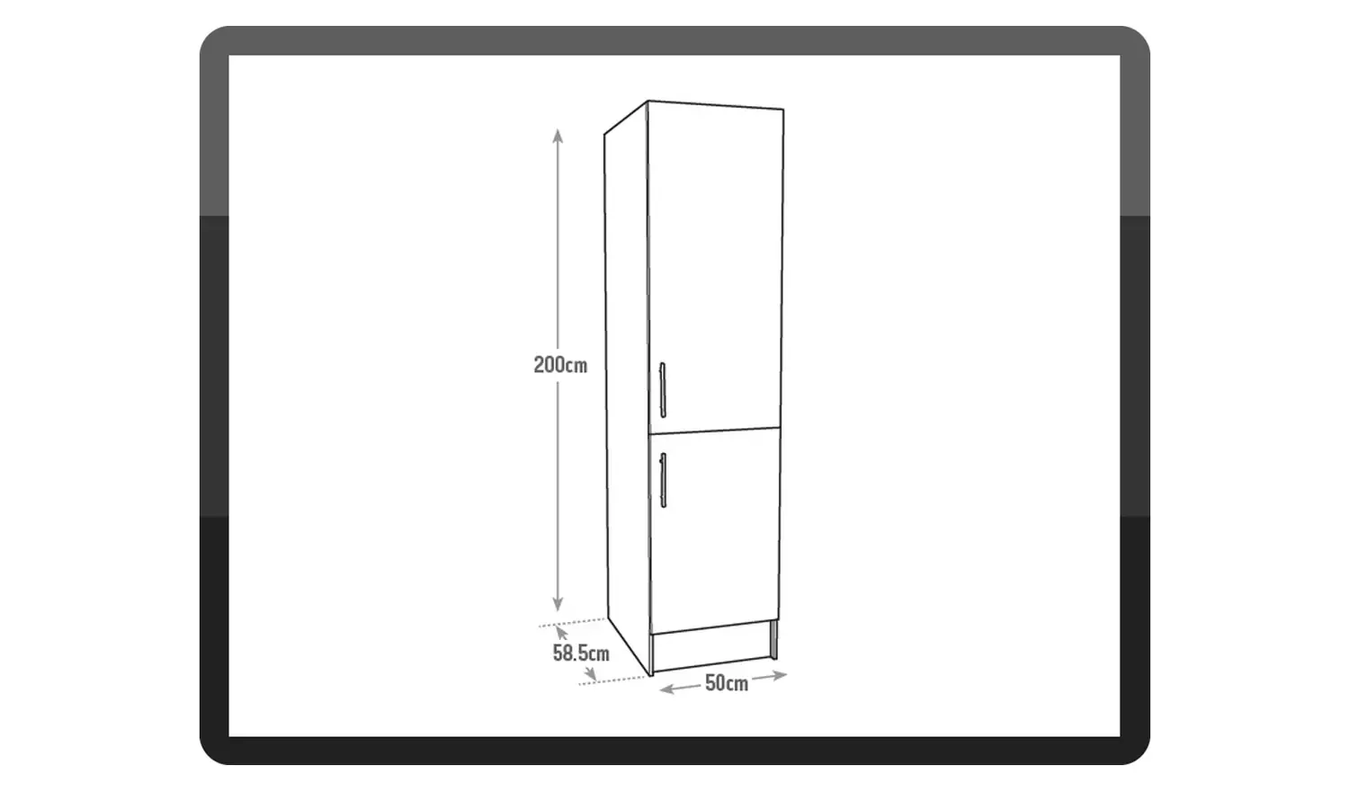Argos Home Athina 500mm Fitted Kitchen Tall Unit - White