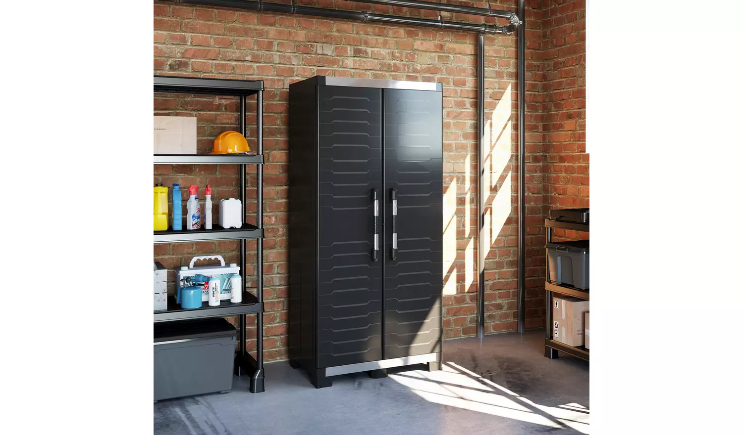 Keter Garage XL Indoor Tall Storage Cabinet - Black