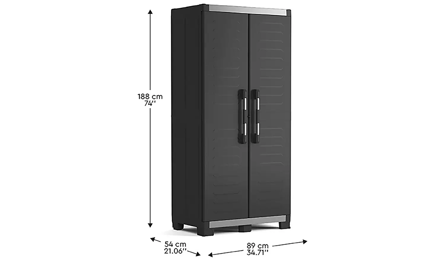 Keter Garage XL Indoor Tall Storage Cabinet - Black