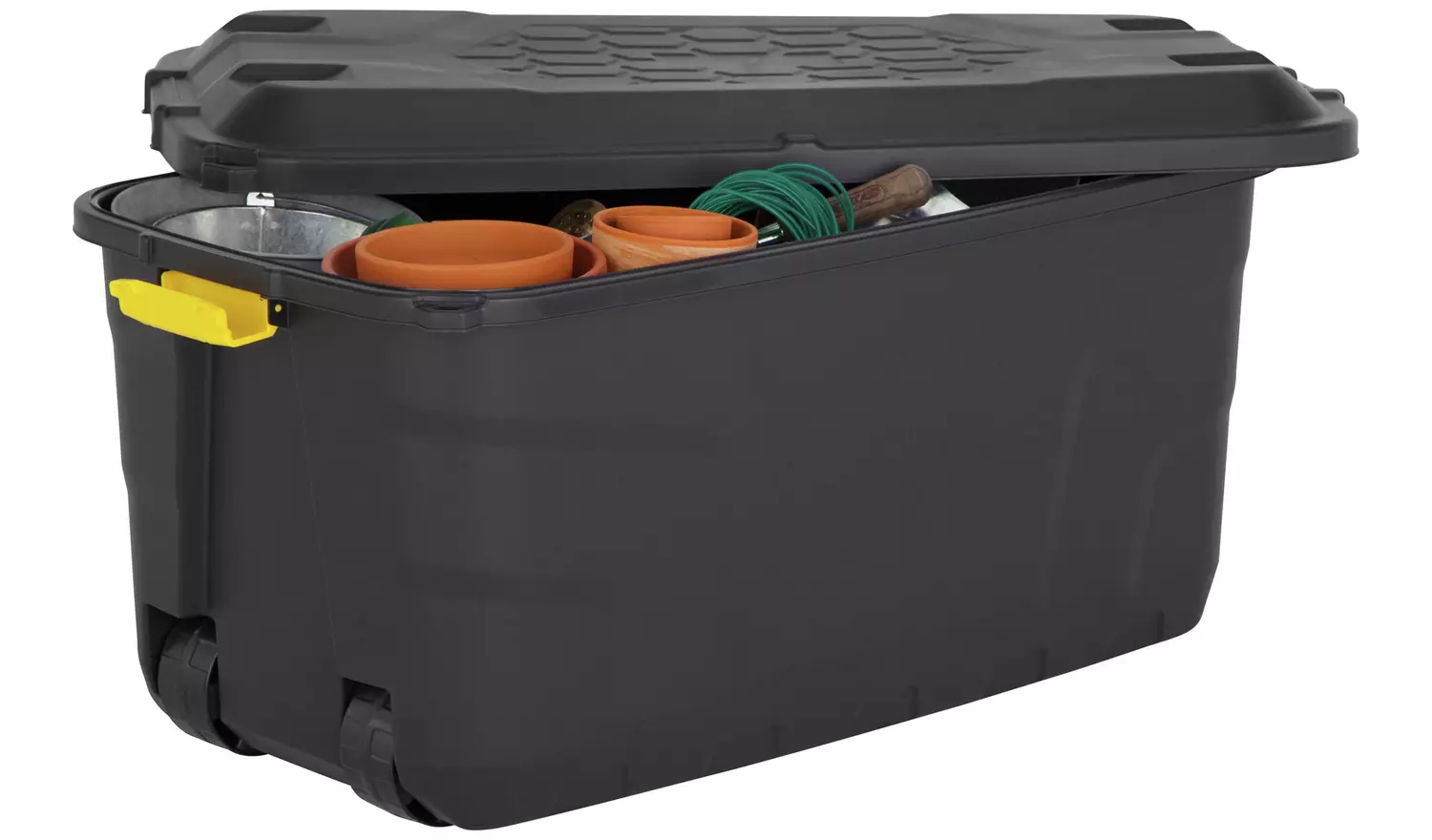 Strata 145L Heavy Duty Storage Trunk on Wheels - Black