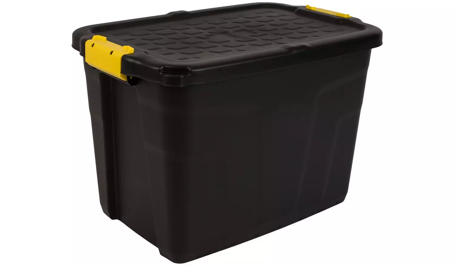 Strata 60L Heavy Duty Plastic Storage Boxes with Lid - Black