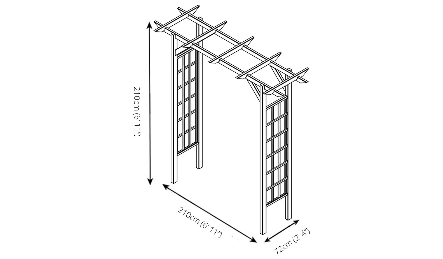 Mercia Flat Top Garden Arch