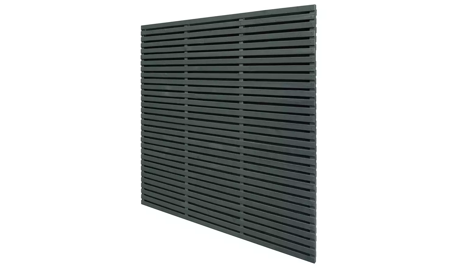 Forest Garden Double Slatted Fence Panel Grey x5