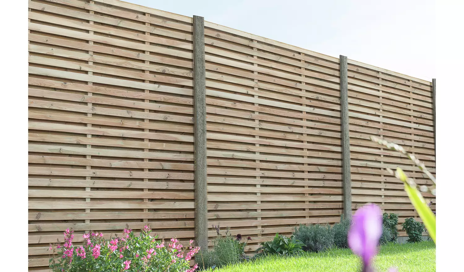 Forest Garden 6x6 Double Slatted Panel x3