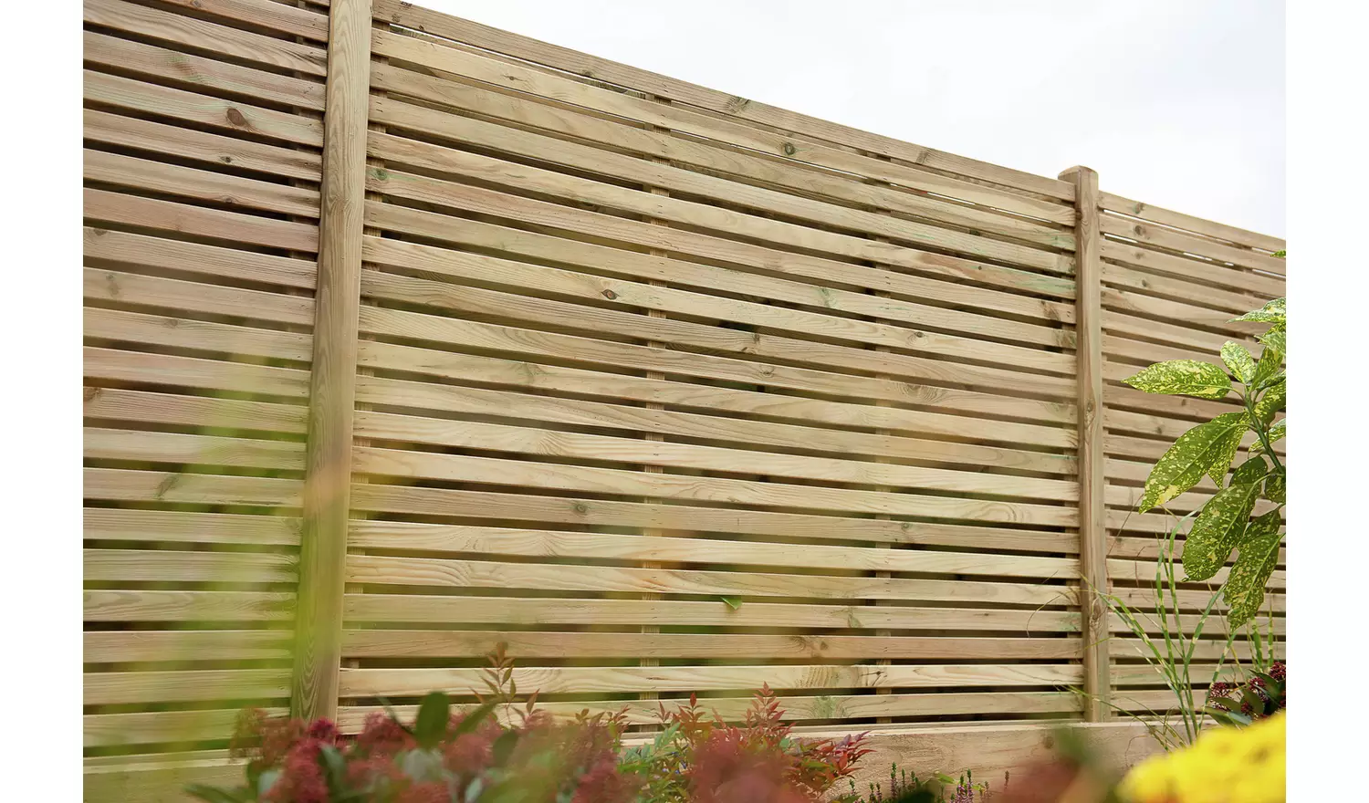 Forest Garden 6x6 Double Slatted Panel x4