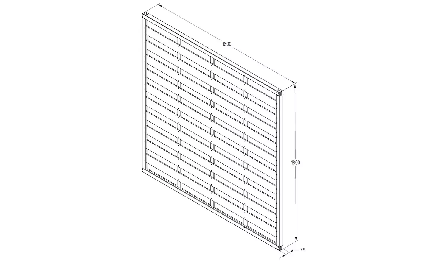 Forest 5ft 9 inches Europa Plain Panel - Pack of 5