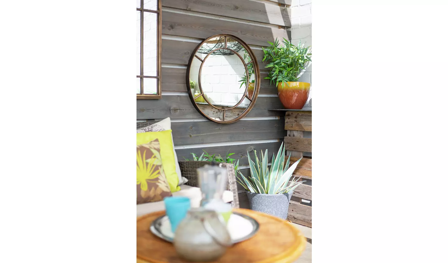 Aston & Wold Valencia Round Garden Mirror - Gold