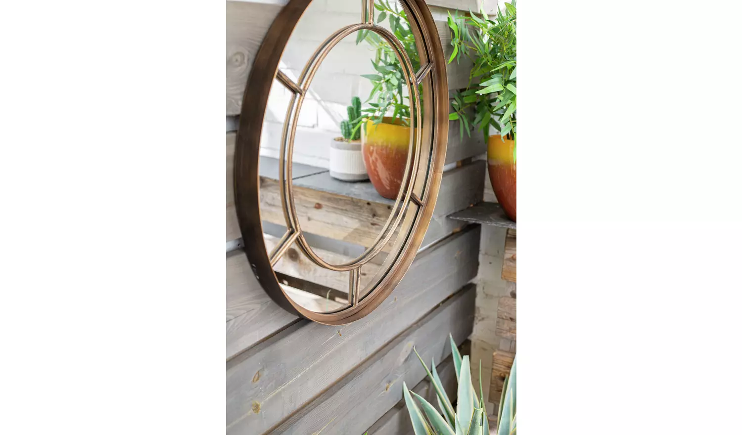 Aston & Wold Valencia Round Garden Mirror - Gold