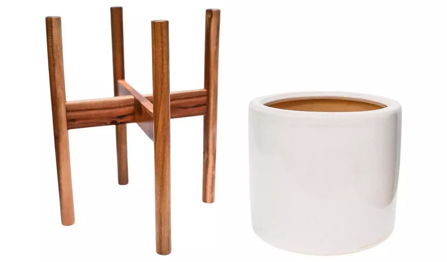 Ivyline Anzio Ceramic Planter- White