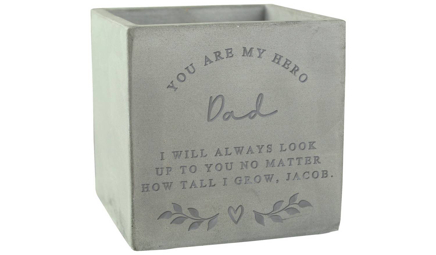 Personalised Message Concrete Plant Pot