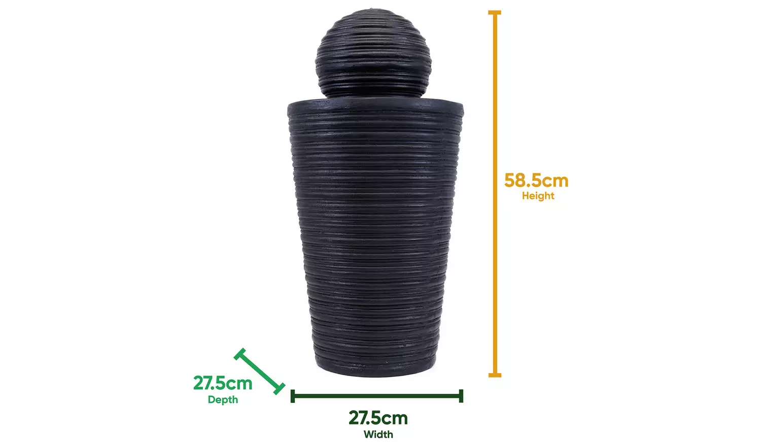 Gardenwize Solar Plinth And Ball Water Feature