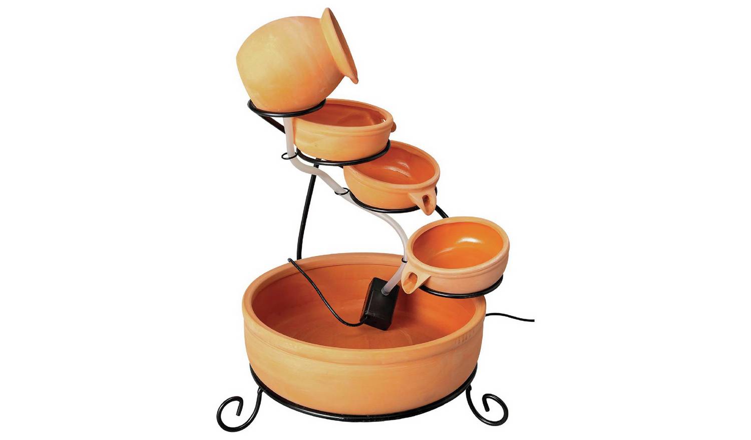 Streetwize Solar-Powered Water Feature - Terracotta Pots