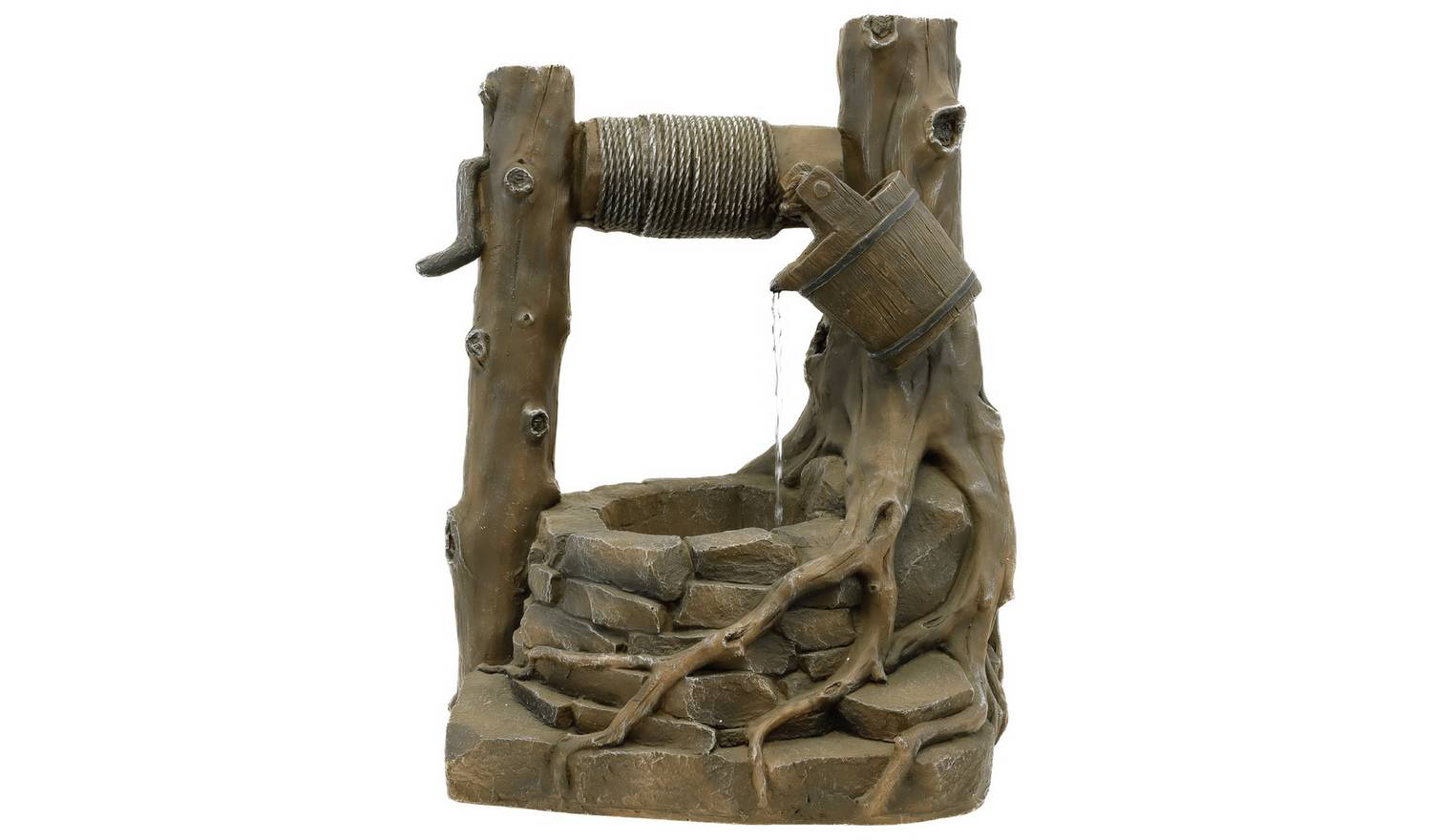 Streetwize On-Demand Solar Water Feature - Rustic Well