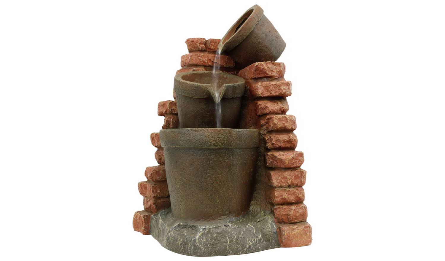 Streetwize Solar-Powered Garden Water Feature Brick Wall