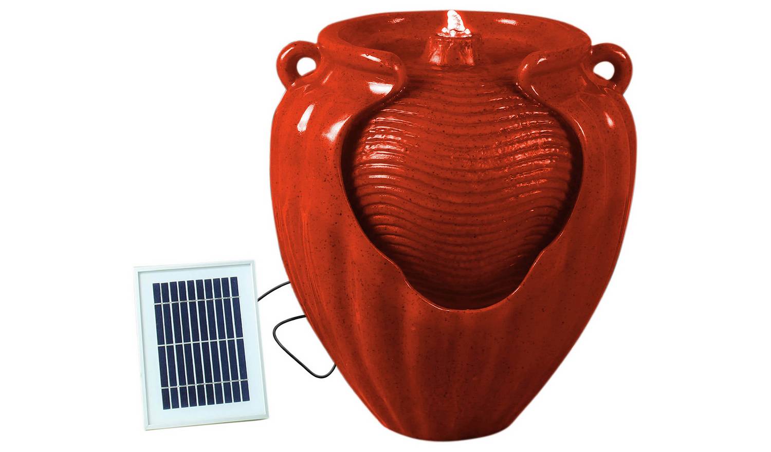 Streetwize On-Demand Solar Water Feature - Red Vase