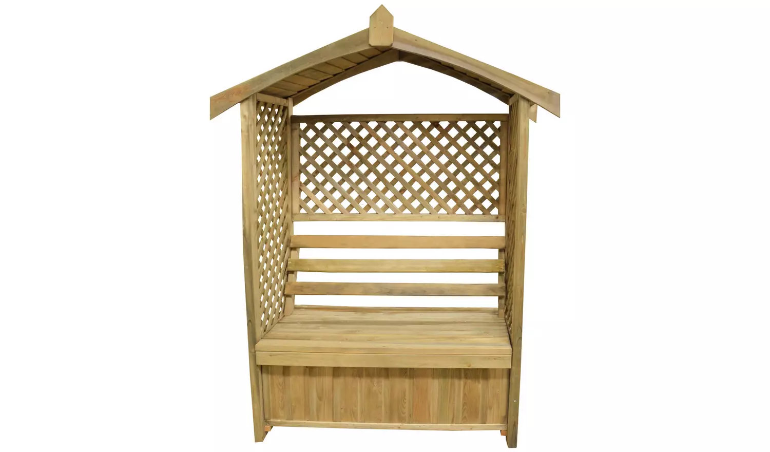 Forest Garden Lyon 2 Seater Wooden Garden Arbour -Natural