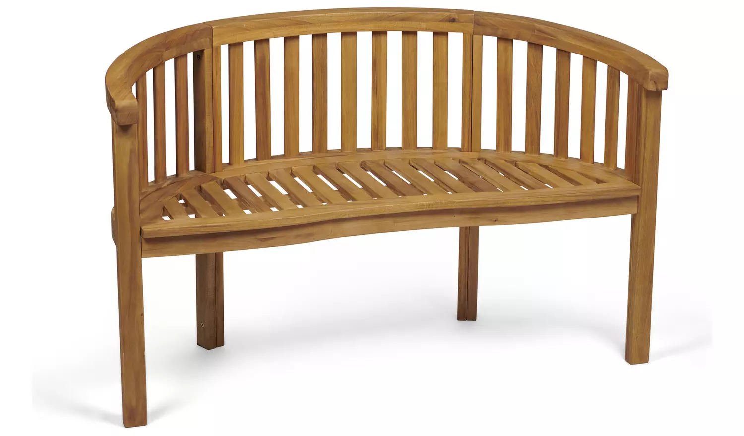 Greenhurst Banana 2 Seater Wooden Garden Bench - Natural