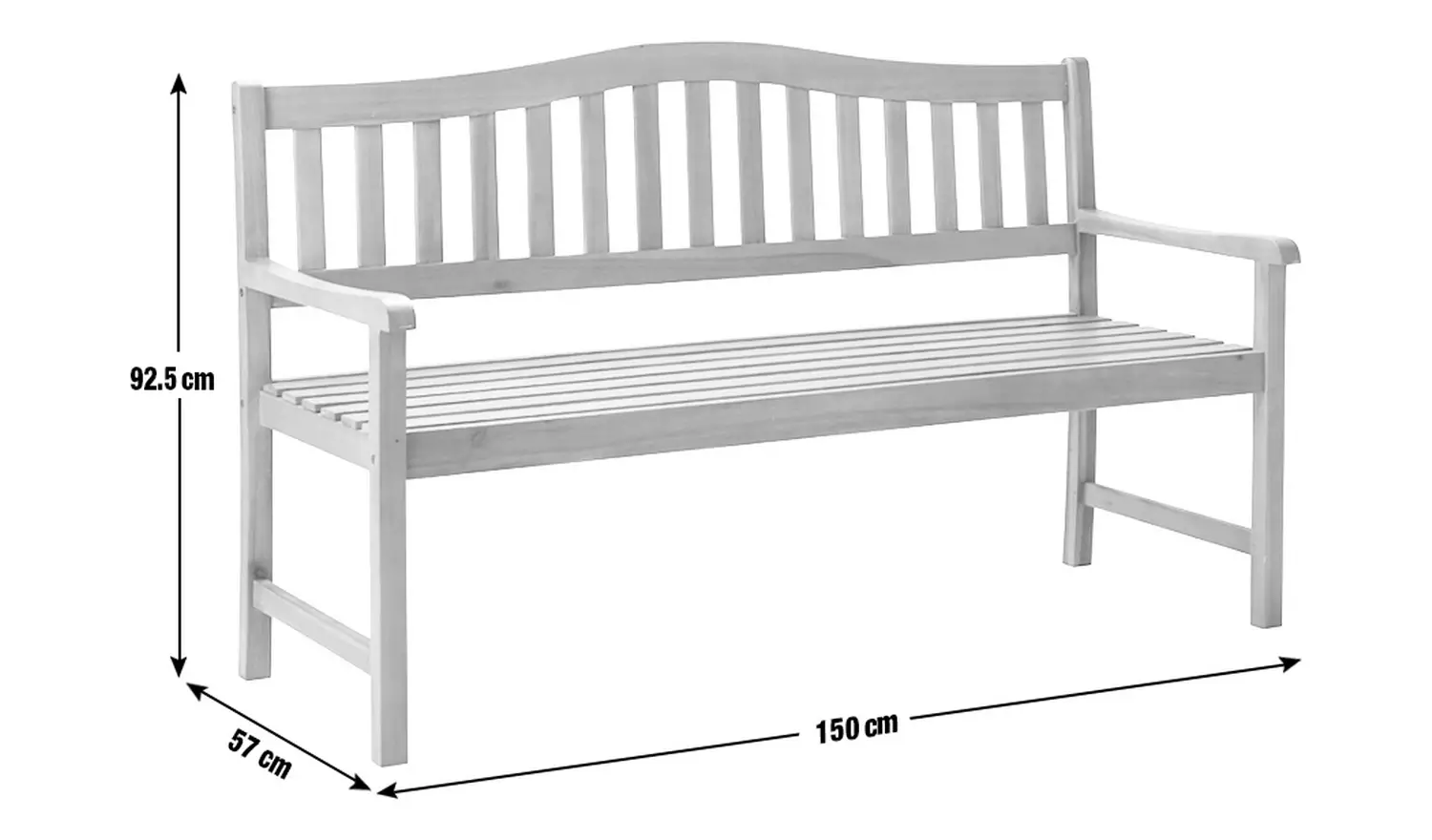 Argos Home Henrietta 3 Seater Wooden Garden Bench