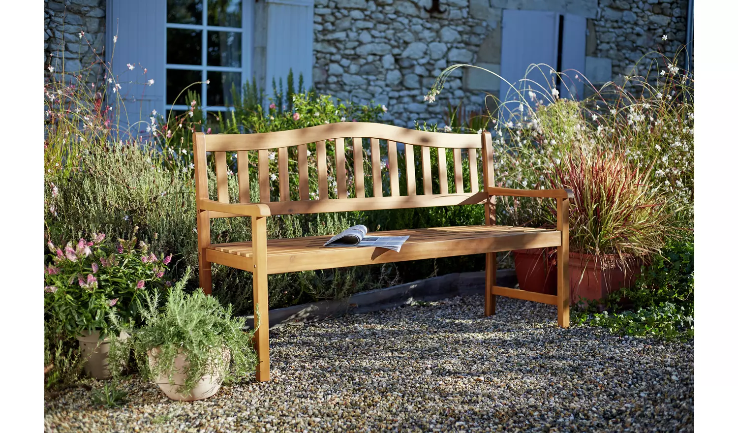 Argos Home Henrietta 3 Seater Wooden Garden Bench