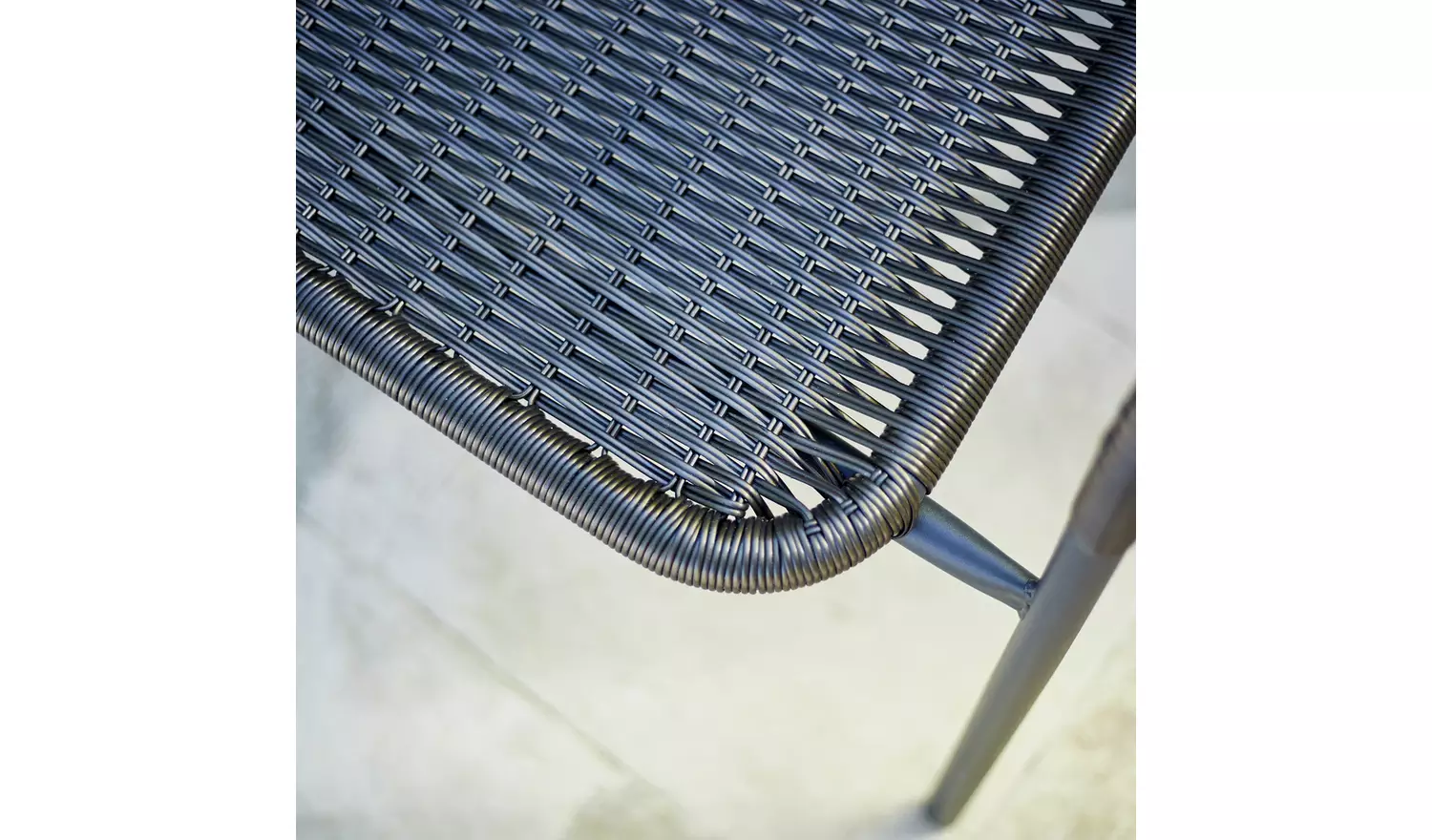 Argos Home 2 Seater Steel & Wicker Effect Garden Bench-Brown