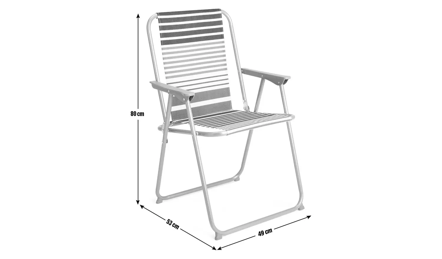 Habitat Folding Metal Garden Chair - Blue