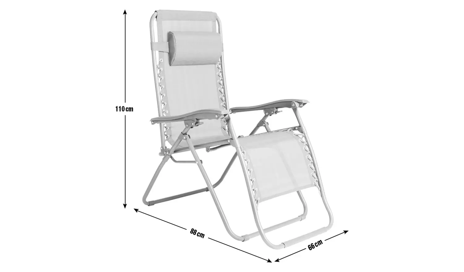 Argos Home Folding Metal Zero Gravity Sun Lounger - Blue