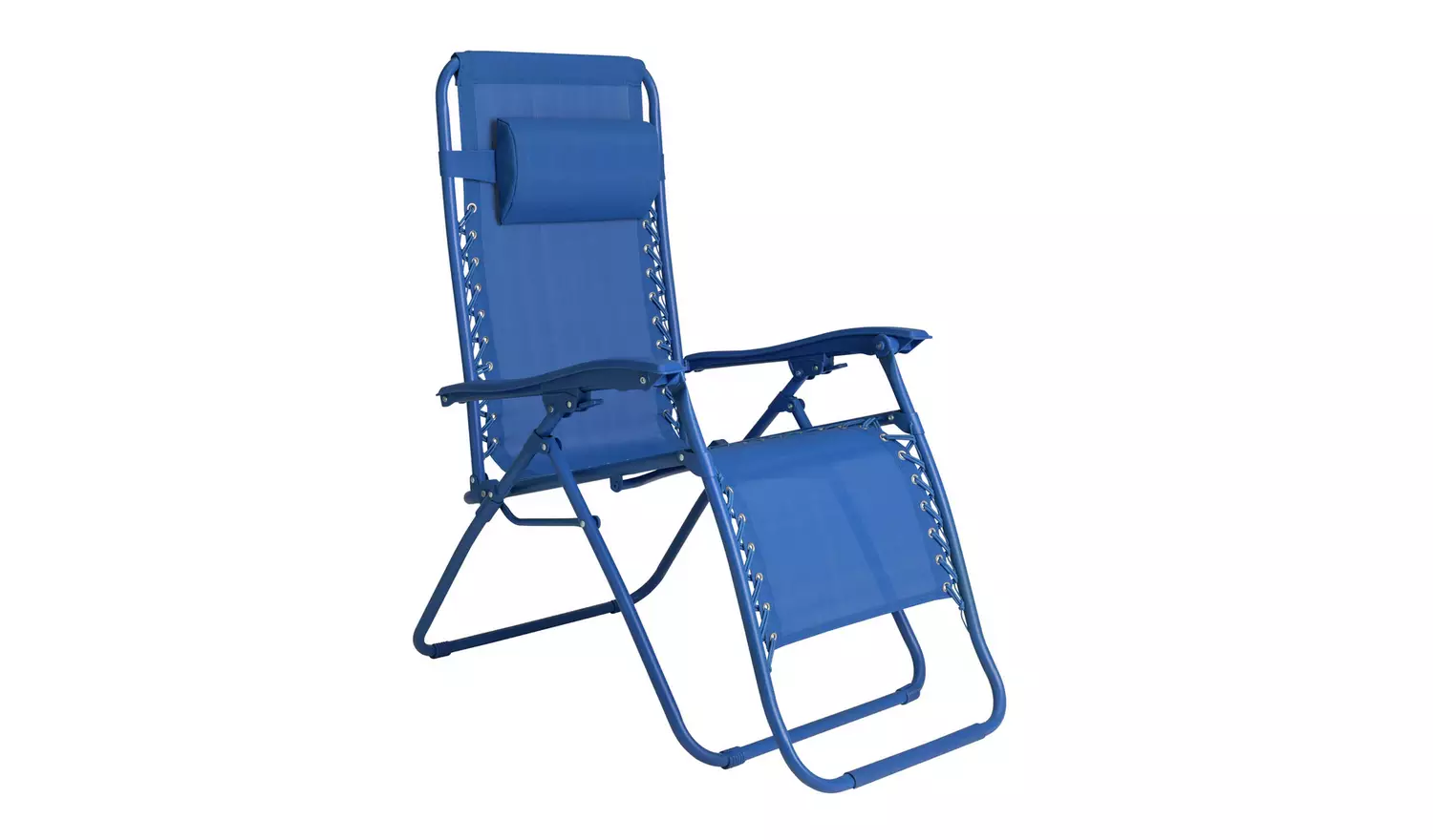 Argos Home Folding Metal Zero Gravity Sun Lounger - Blue