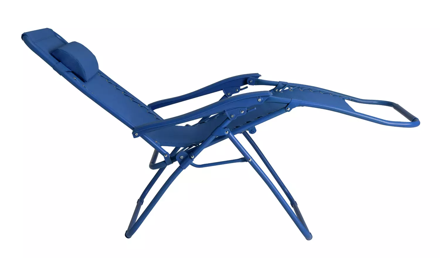 Argos Home Folding Metal Zero Gravity Sun Lounger - Blue