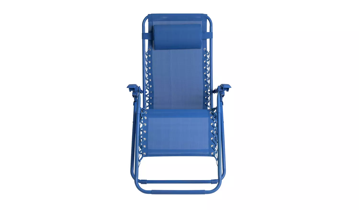Argos Home Folding Metal Zero Gravity Sun Lounger - Blue