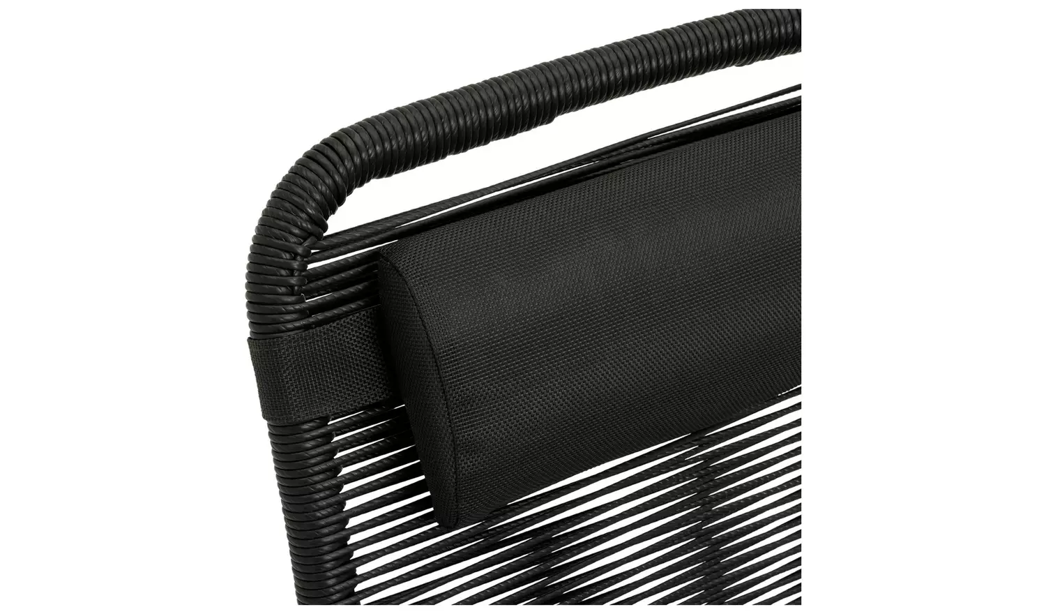 Habitat Delfina Metal Sun Lounger - Black