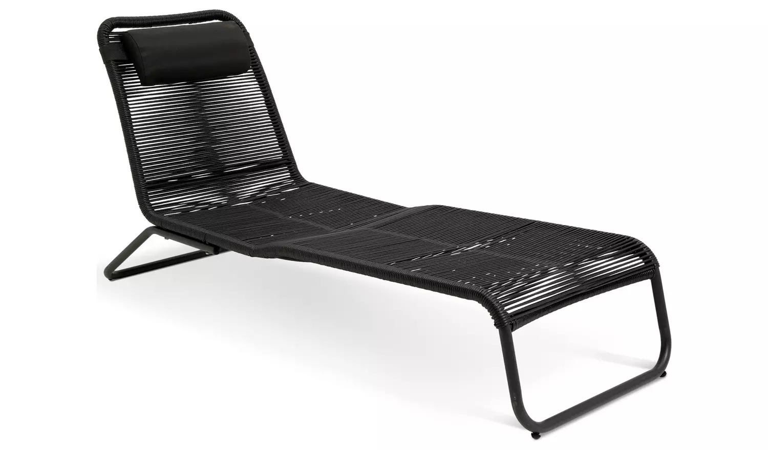 Habitat Delfina Metal Sun Lounger - Black