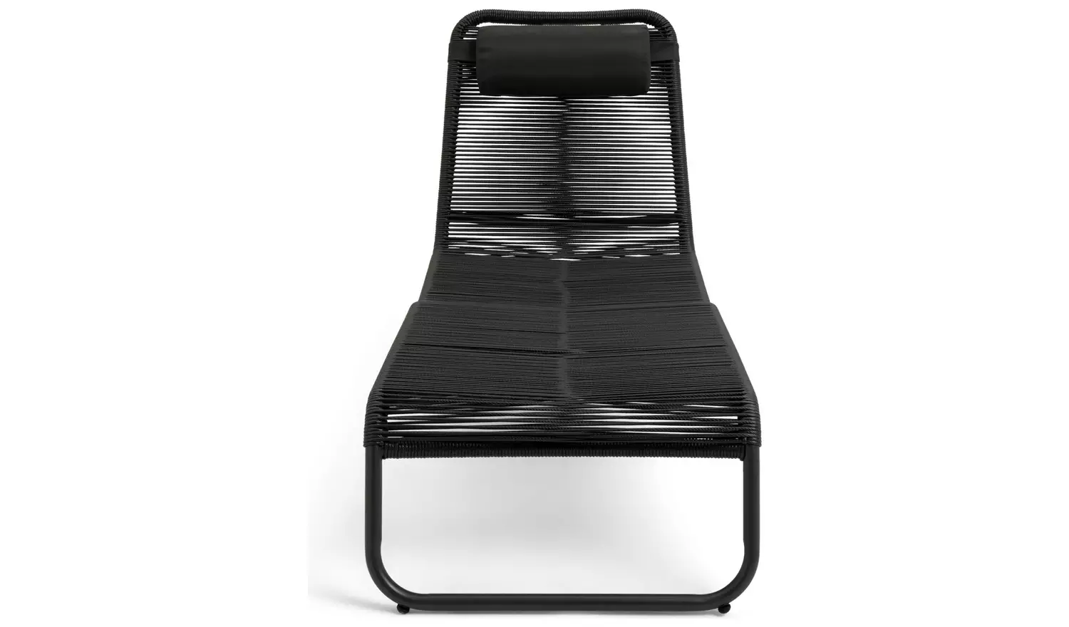 Habitat Delfina Metal Sun Lounger - Black