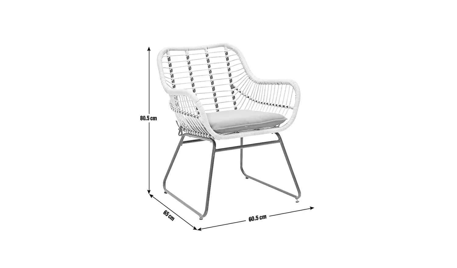 Habitat Ross Rattan Effect Garden Chair - Natural