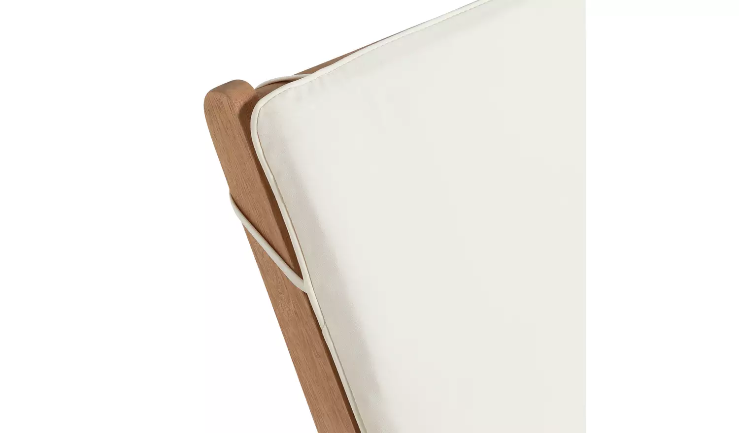 Argos Home Folding Wooden Sun Lounger - Cream