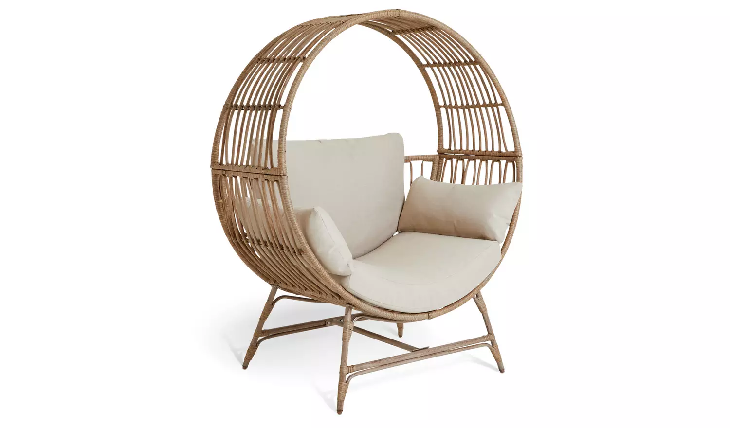 Habitat Selene Rattan Effect Garden Egg Chair - Natural
