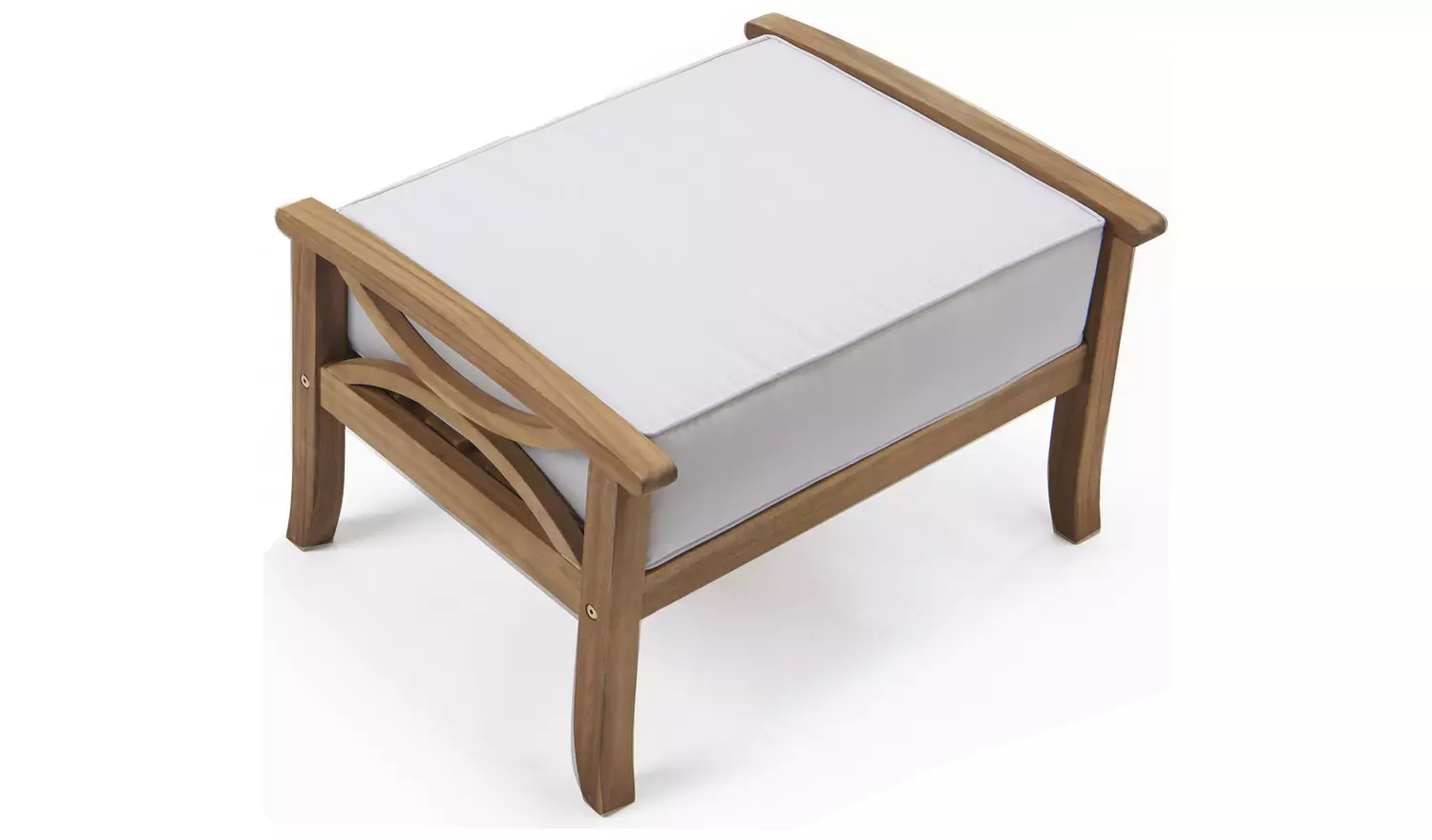 Greenhurst Sorrento Wooden Garden Chair with Stool - Natural