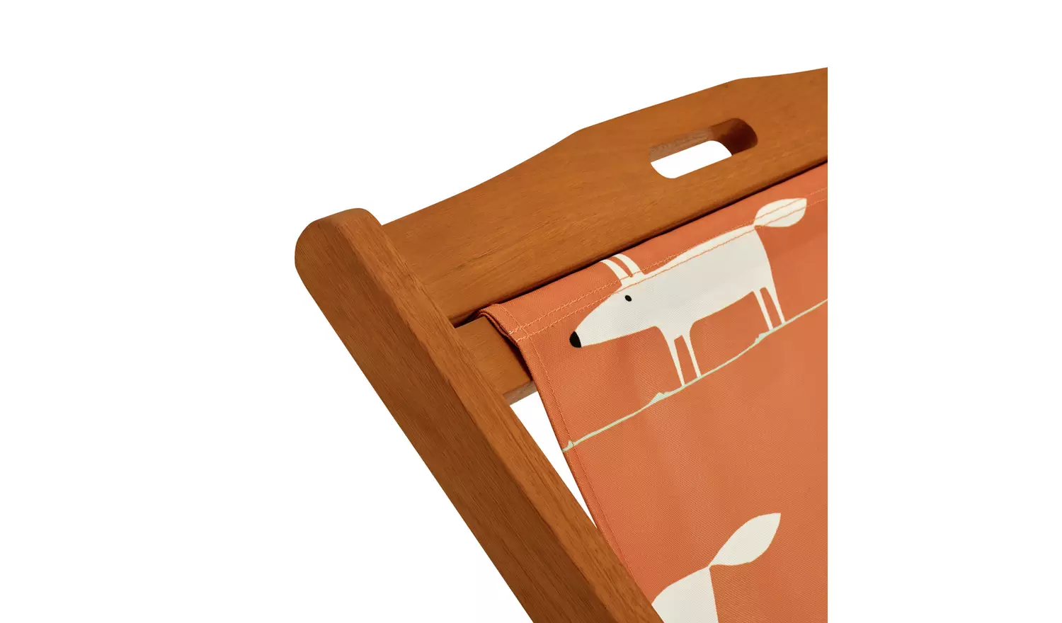 Habitat x Scion Folding Wooden Garden Deck Chair - Mr Fox