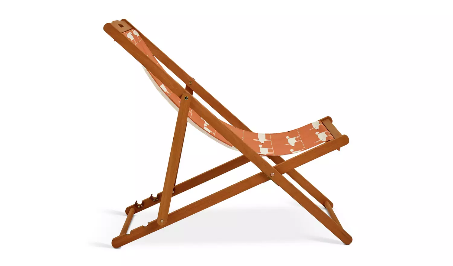 Habitat x Scion Folding Wooden Garden Deck Chair - Mr Fox