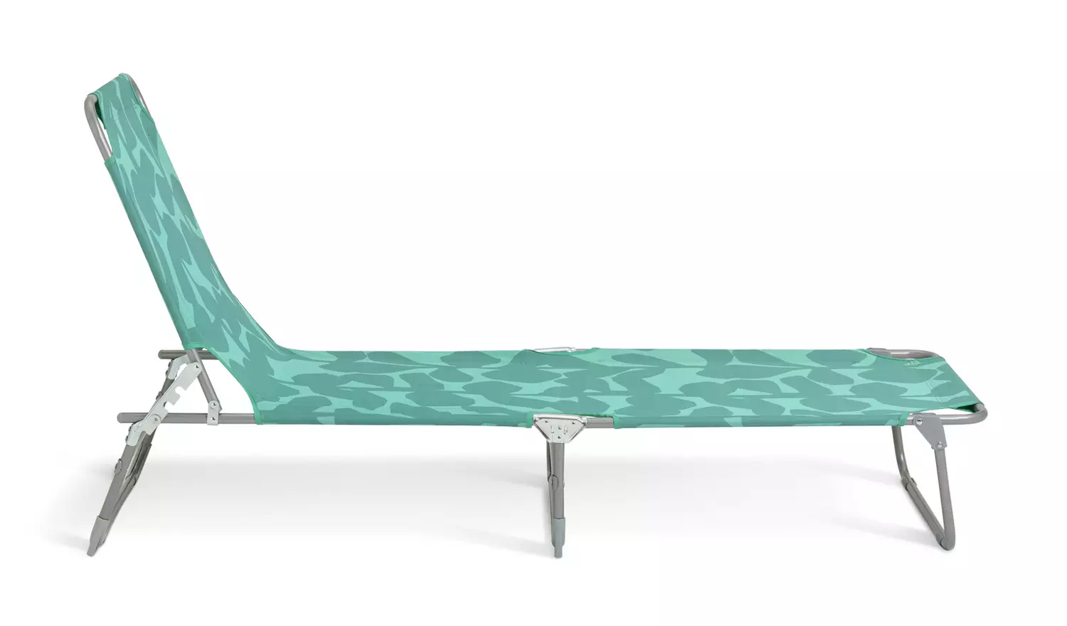 Habitat Folding Metal Sun Lounger - Green