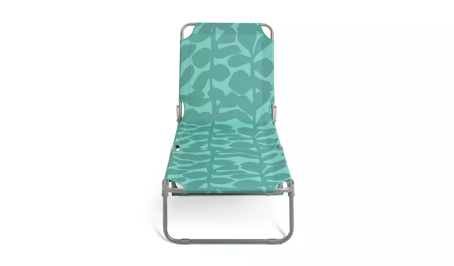 Habitat Folding Metal Sun Lounger - Green