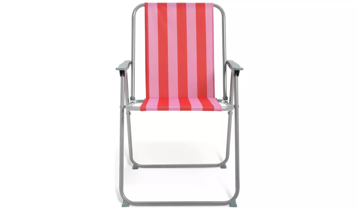 Habitat Folding Metal Garden Chair- Pink & Red