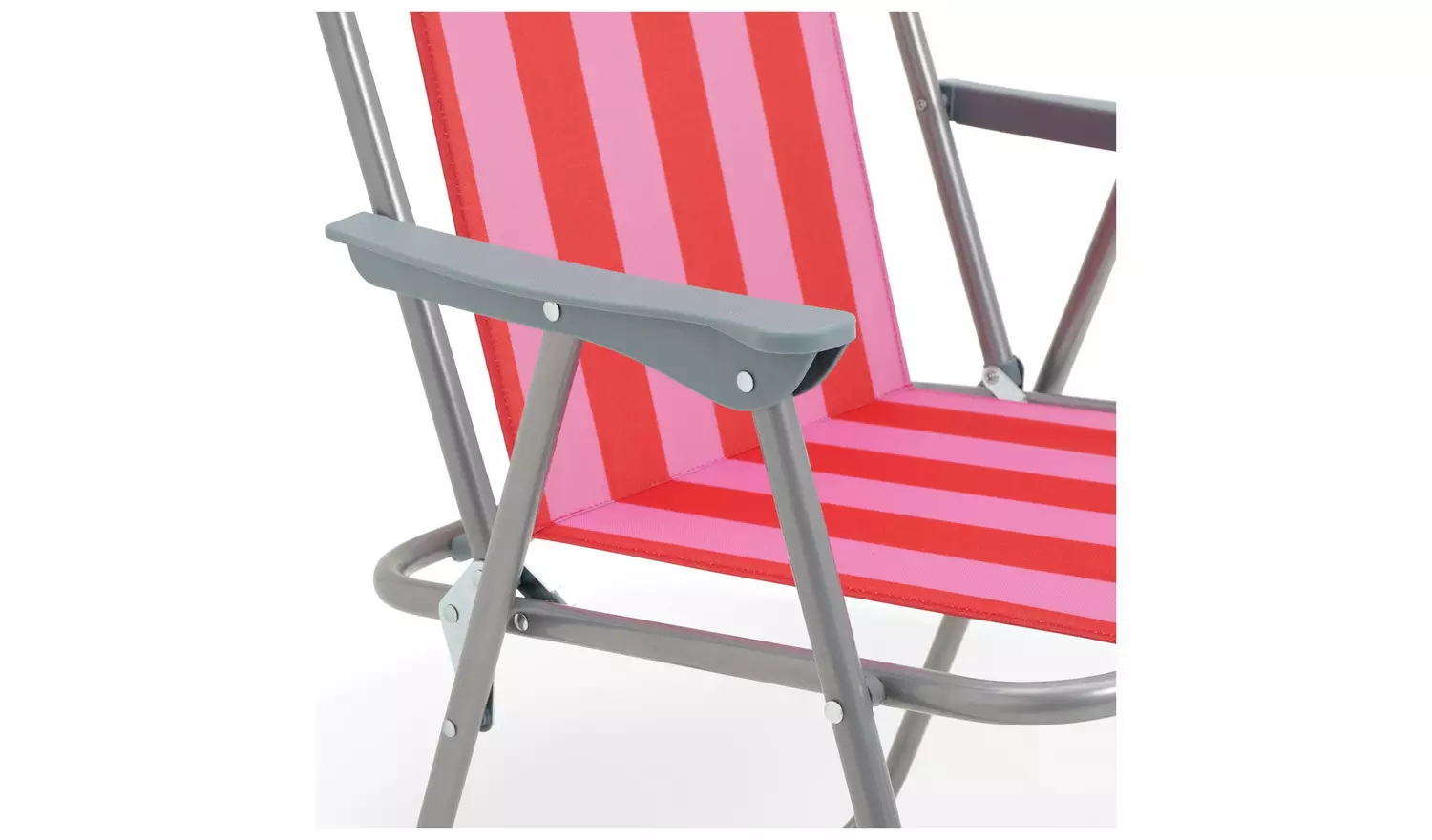 Habitat Folding Metal Garden Chair- Pink & Red