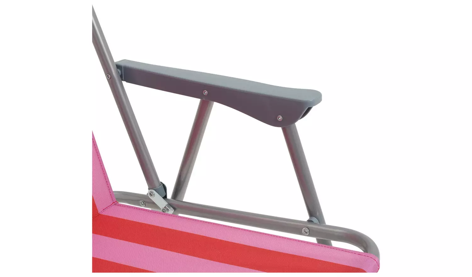 Habitat Folding Metal Garden Chair- Pink & Red
