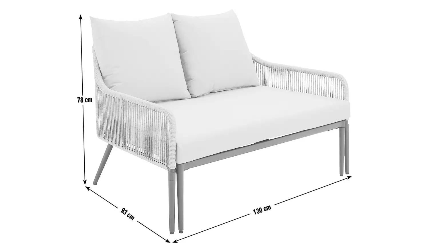 Habitat Malta Rattan Effect Garden Day Bed- Natural