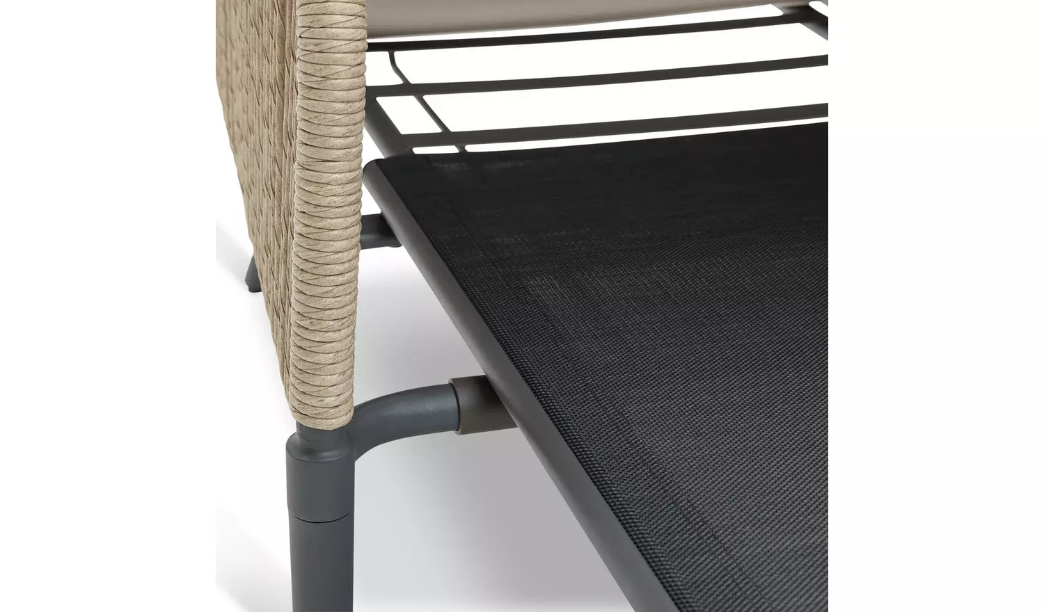 Habitat Malta Rattan Effect Garden Day Bed- Natural