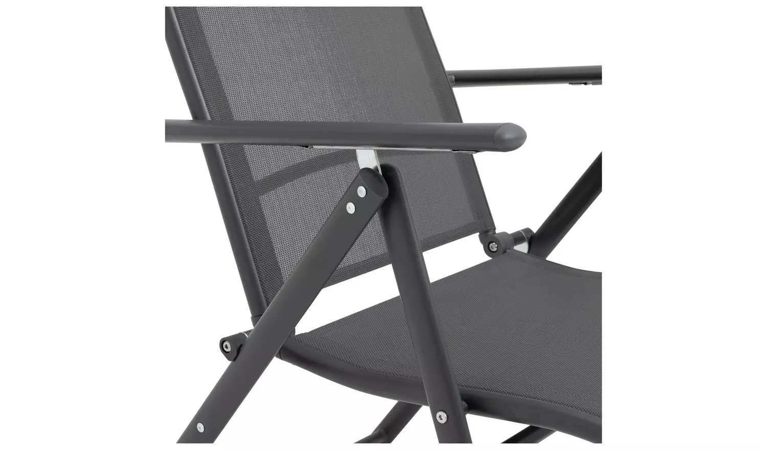 Argos Home Set of 2 Metal Garden Chair - Grey