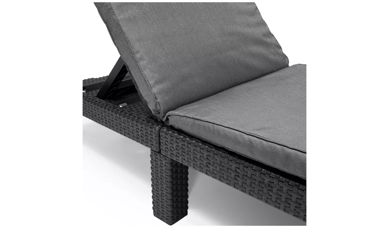 Keter Daytona Rattan Effect Sun Lounger - Graphite