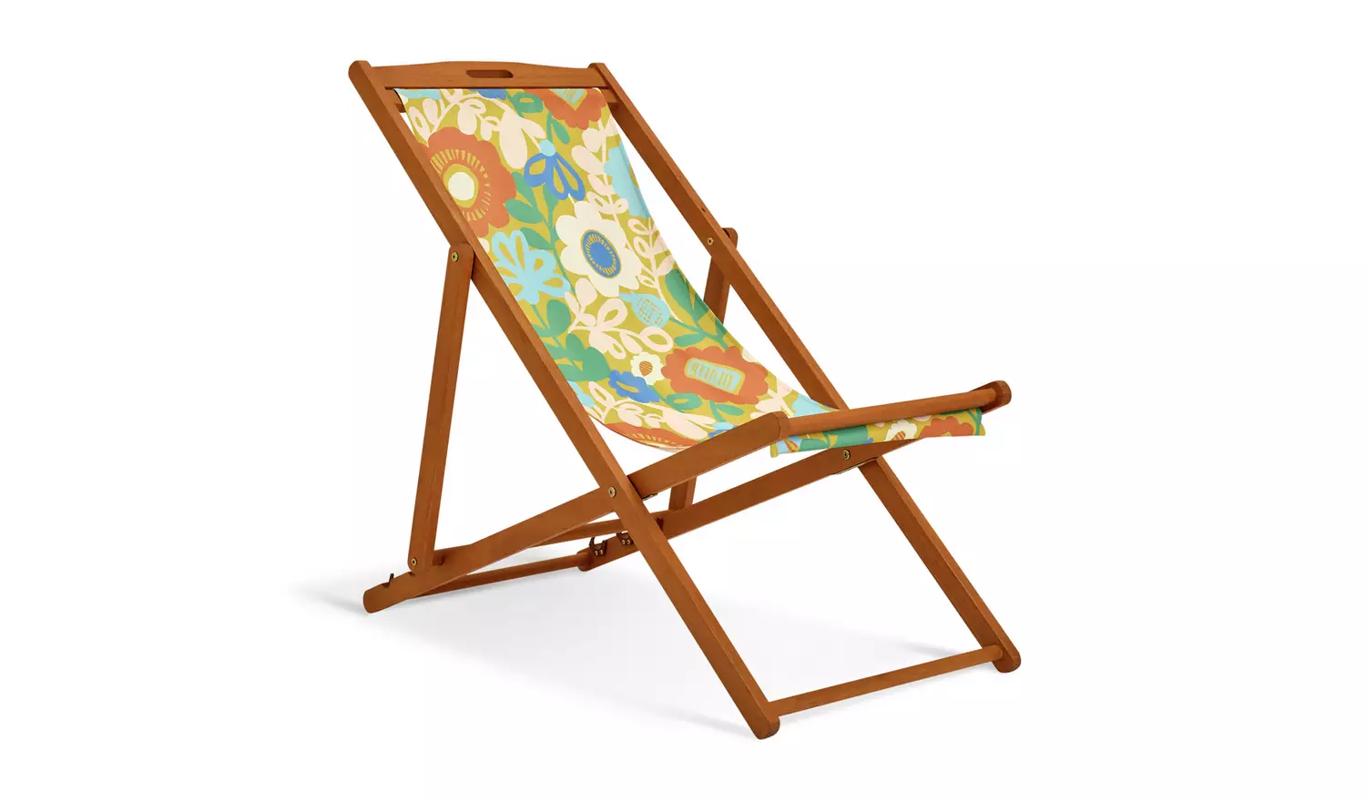 Habitat x Scion Folding Wooden Garden Deck Chair - Kukkia