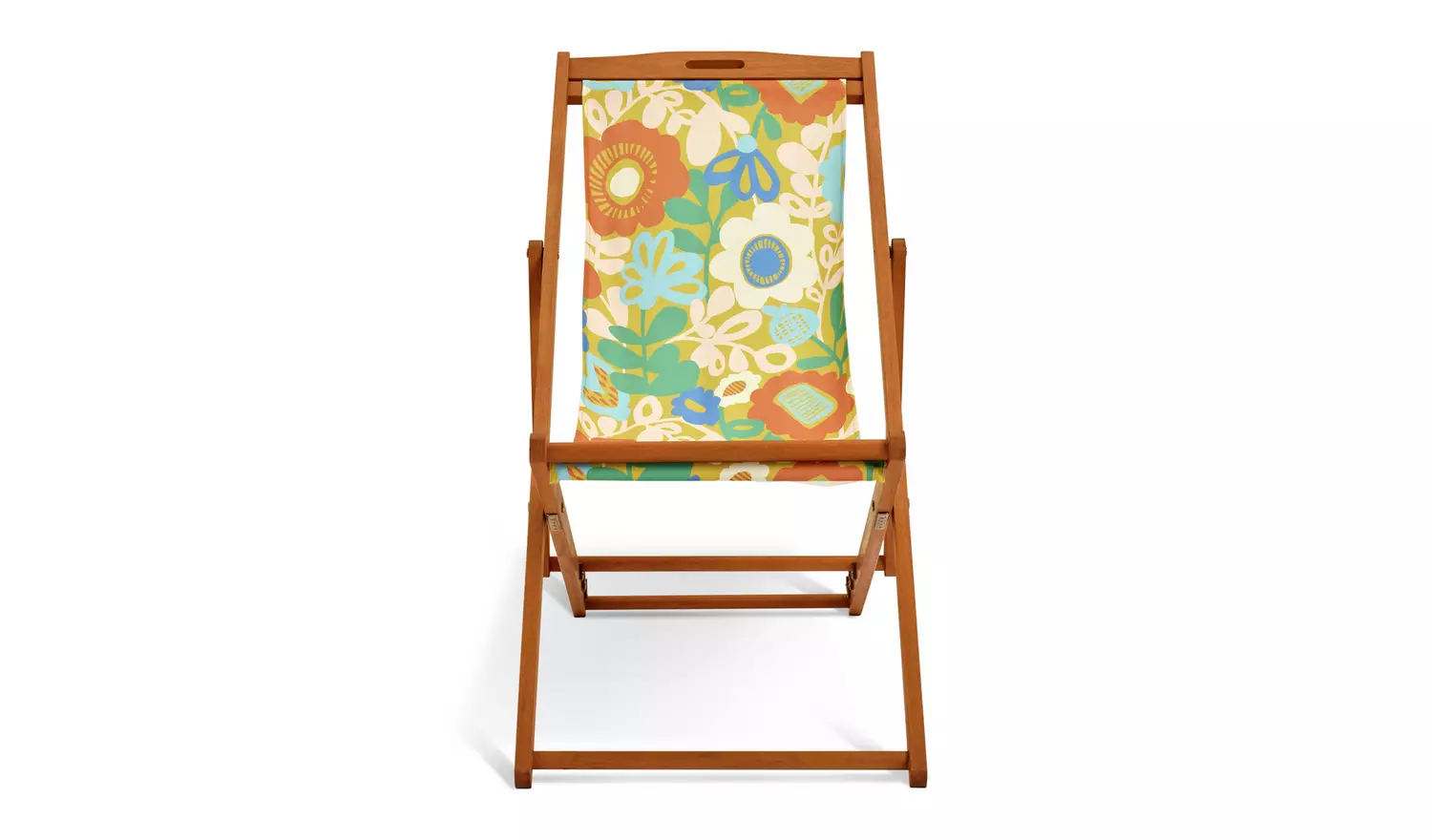 Habitat x Scion Folding Wooden Garden Deck Chair - Kukkia
