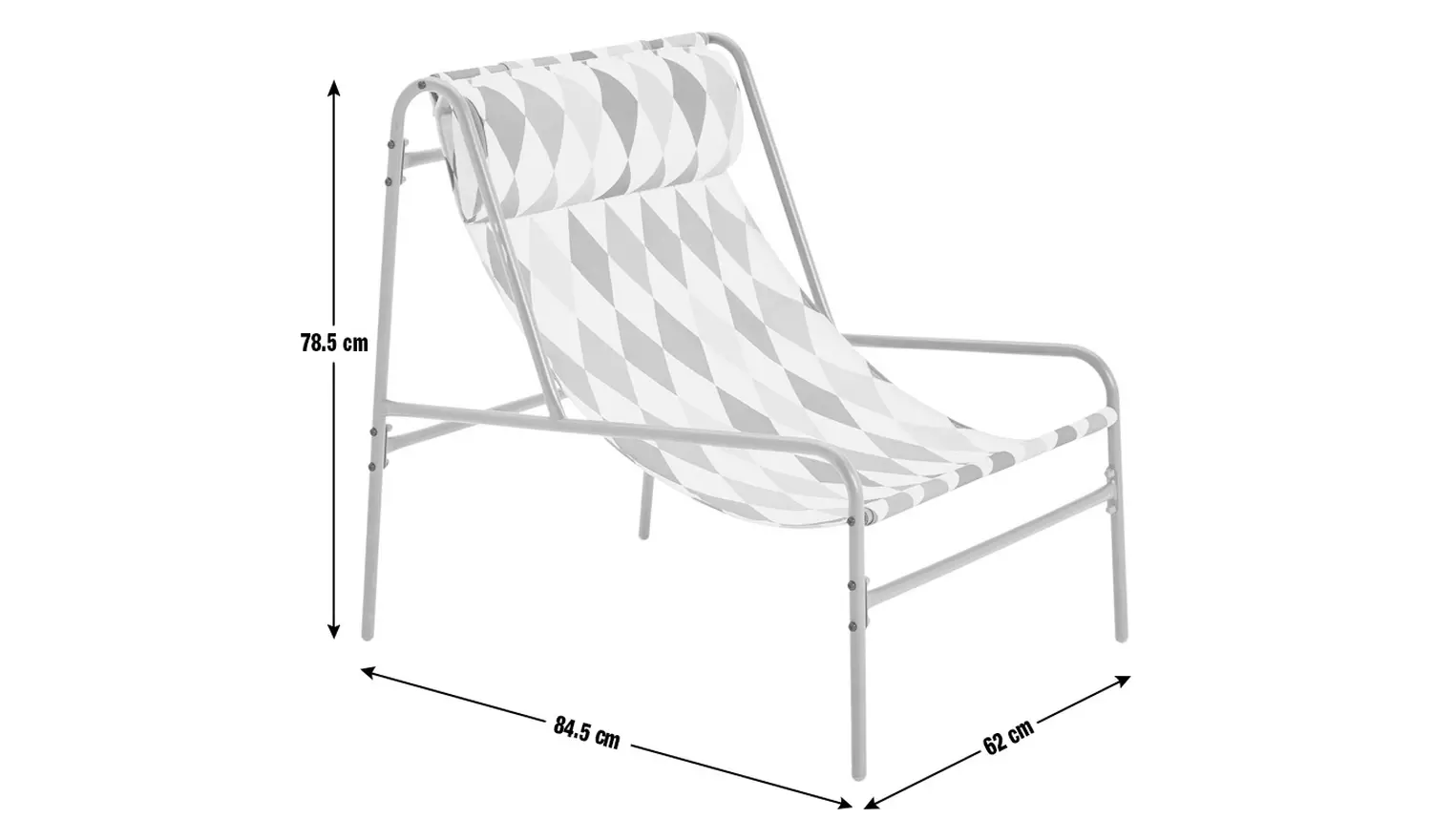 Habitat Teka Metal Garden Chair - Harlequin